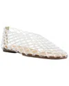 Arezzo Jada Ballet Flat In White