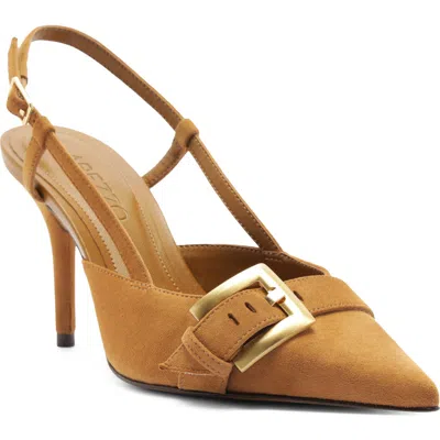 Arezzo Kenny Slingback Pointed Toe Pump In Brown