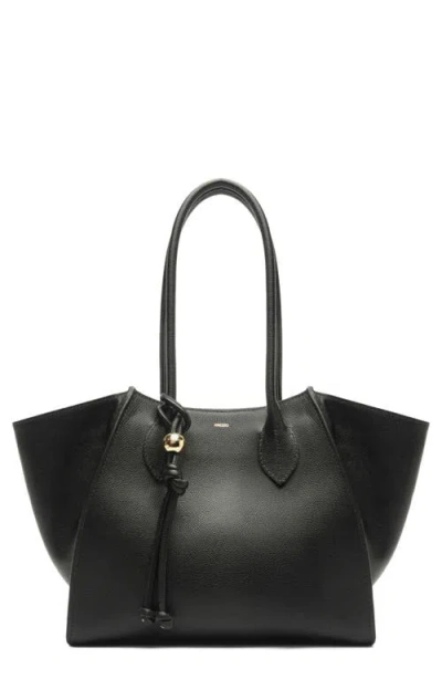 Arezzo Large Alba Leather Tote In Black