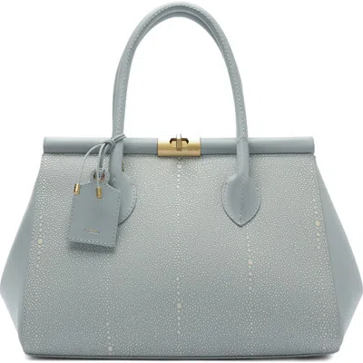 Arezzo Large Morgan Leather Tote In Blue