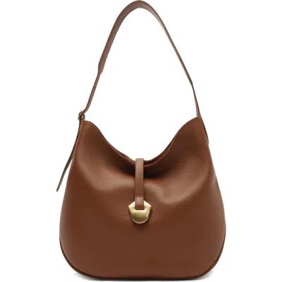 Arezzo Large Sabrina Leather Hobo Bag In Brown