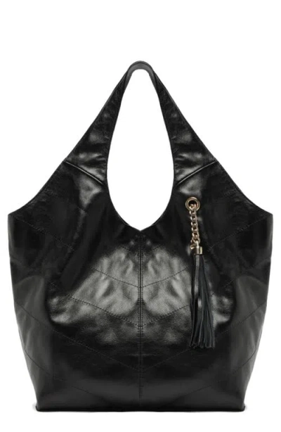 Arezzo Large Sonya Leather Hobo In Black