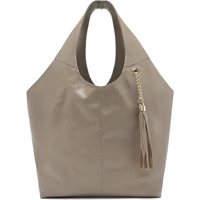 Arezzo Large Sonya Leather Hobo In Topo Gray