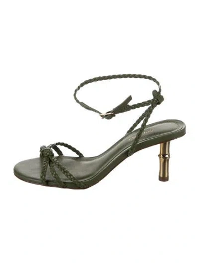 Pre-owned Arezzo Leather Sandals In Green