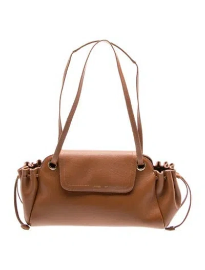 Pre-owned Arezzo Leather Shoulder Bag In Brown