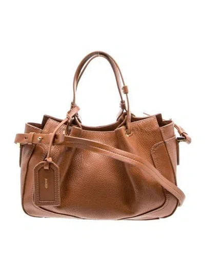 Pre-owned Arezzo Leather Top Handle Bag In Brown