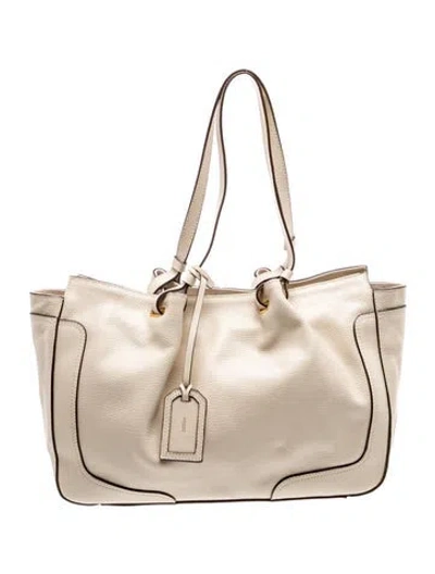 Pre-owned Arezzo Leather Tote In Neutrals
