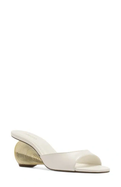 Arezzo Leona Wedge Slide Sandal In White
