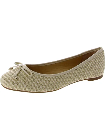 Arezzo Linda Womens Textured Slip-on Ballet Flats In Multi