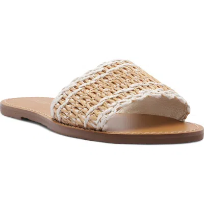 Arezzo Liz Slide Sandal In Neutral