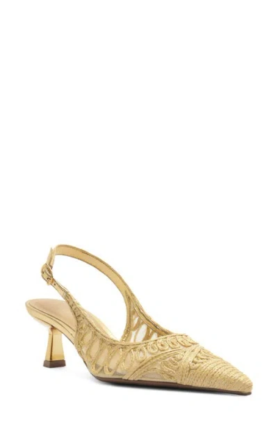 Arezzo Liz Slingback Pump In Gold