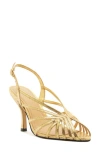 Arezzo Lucia Slingback Sandal In Gold