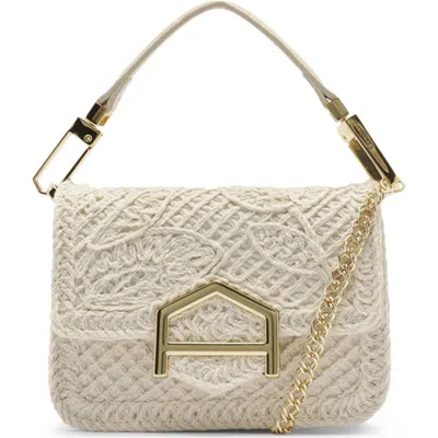 Arezzo Lucy Small Open Stitch Crossbody Bag In White