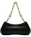 Arezzo Luna Small Leather Baguette In Black
