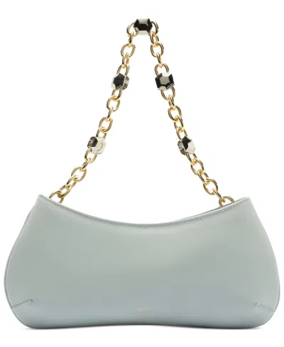 Arezzo Luna Small Leather Baguette In Blue