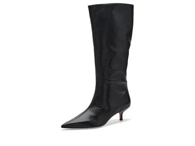 Arezzo Mabel Low Stiletto Boots Women's Boots Black: 9 M, Leather