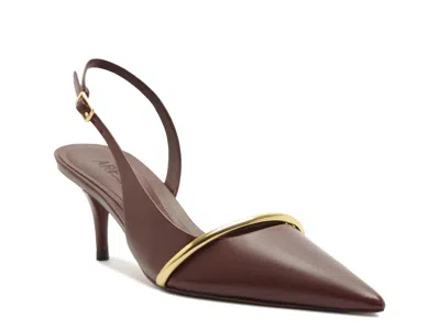 Arezzo Margaret Pump In Burgundy