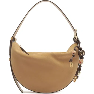 Arezzo Medium Simone Suede Shoulder Bag