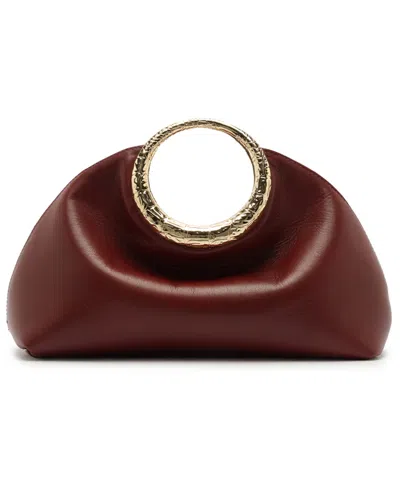 Arezzo Mia Leather Small Clutch Handbag In Passion Red