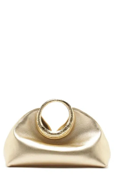 Arezzo Mia Small Leather Clutch In Platino