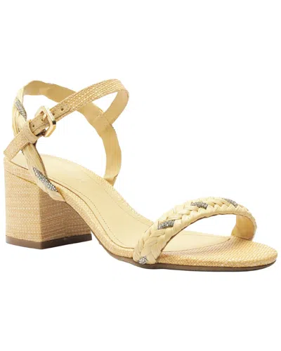 Arezzo Mila Raffia Sandal In Yellow