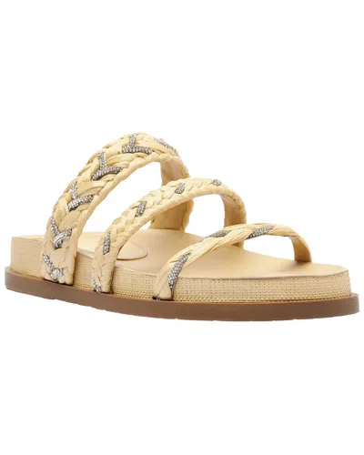 Arezzo Mila Raffia Sandal In Yellow