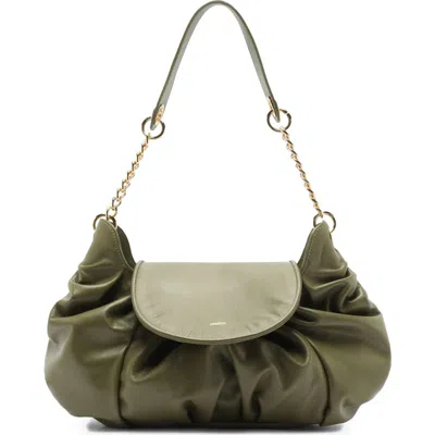 Arezzo Molly Medium Leather Shoulder Bag In Green