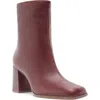 Arezzo Nancy Block Heel Bootie In Fresh Ruby