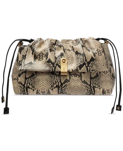 Arezzo Nicole Medium Leather Pouch In Neutral