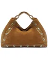 Arezzo Owen Medium Suede Tote In Brown