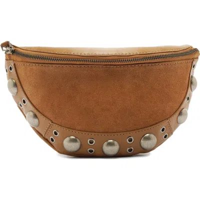 Arezzo Owen Studded Leather Belt Bag In Stracci/ Stracci