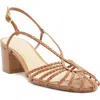 Arezzo Paola Slingback Block Heel Sandal In Roast Caramel