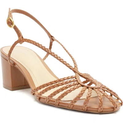 Arezzo Paola Slingback Block Heel Sandal In Roast Caramel