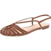 Arezzo Paola Womens Braided Caged Slingback Sandals In Brown