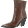 Arezzo Peyton Womens Zipper Leather Mid-calf Boots