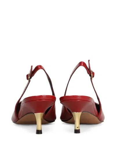 Arezzo Pointed-toe Slingback Pumps In Red