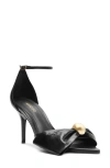 Arezzo Rayna Ankle Strap Pointed Toe Sandal In Black