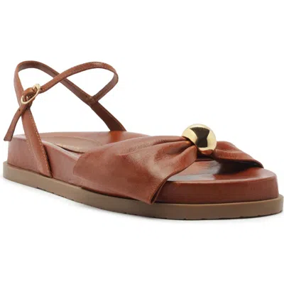 Arezzo Rayna Ankle Strap Sandal In Brown