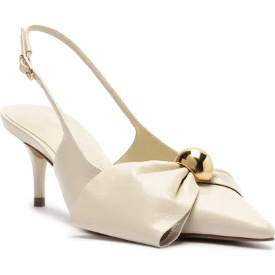 Arezzo Rayna Slingback Pointed Toe Pump In Neutral