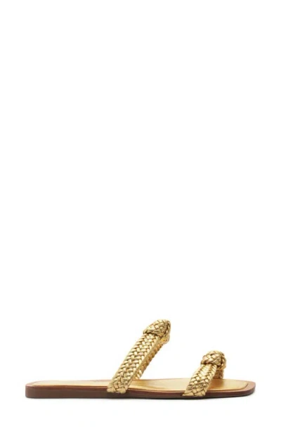 Arezzo Remy Flat Sandal In Gold
