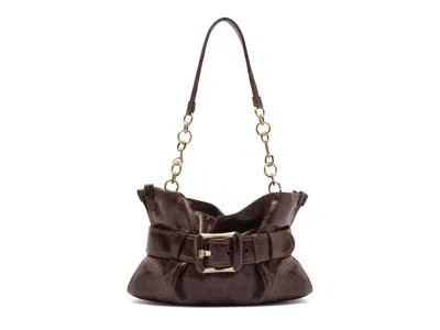Arezzo Riley Leather Shoulder Bag In Black
