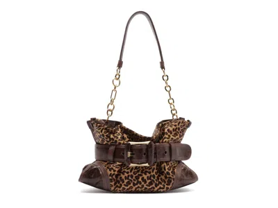 Arezzo Riley Leather Shoulder Bag In Leopard