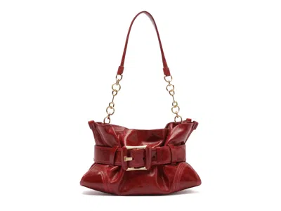 Arezzo Riley Leather Shoulder Bag In Passion Red