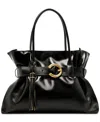Arezzo Rivera Large Leather Shopping Bag In Black