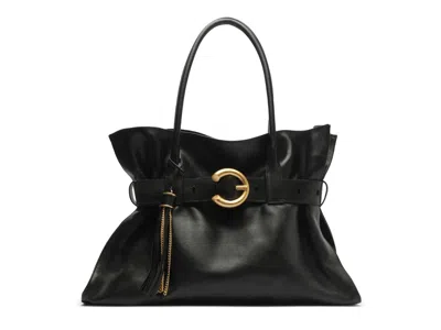 Arezzo Rivera Leather Tote In Black