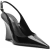 Arezzo Rowen Slingback Pointed Toe Wedge Pump In Black