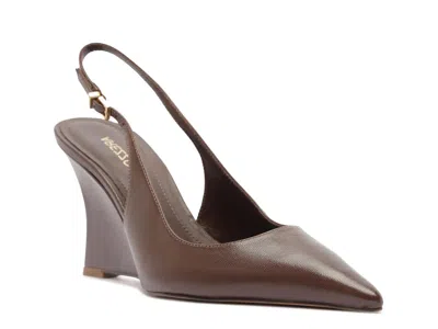 Arezzo Rowen Wedge Pump In Brown
