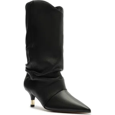 Arezzo Sabrina Slouch Boot In Black