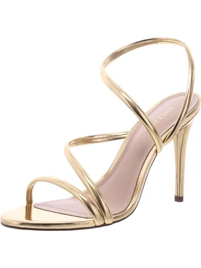 Arezzo Sandalia Salto Alto Womens Metallic Dressy Strappy Sandals In Multi