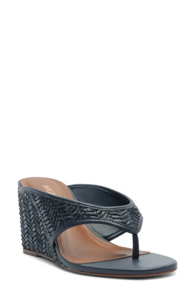Arezzo Sara Wedge Flip Flop In Black